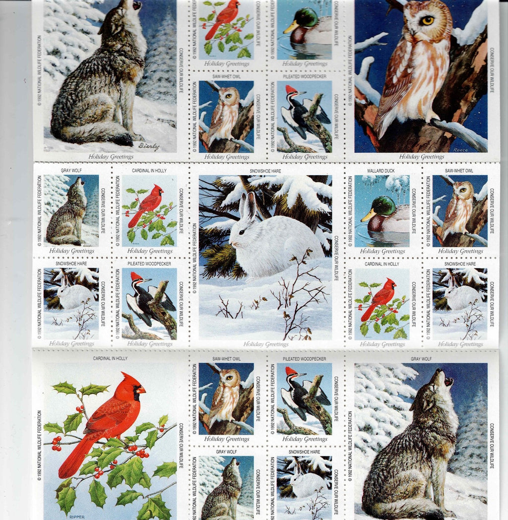 Christmas  Wildlife Stamps Cinderella Stamps , Stickers Starting 196819