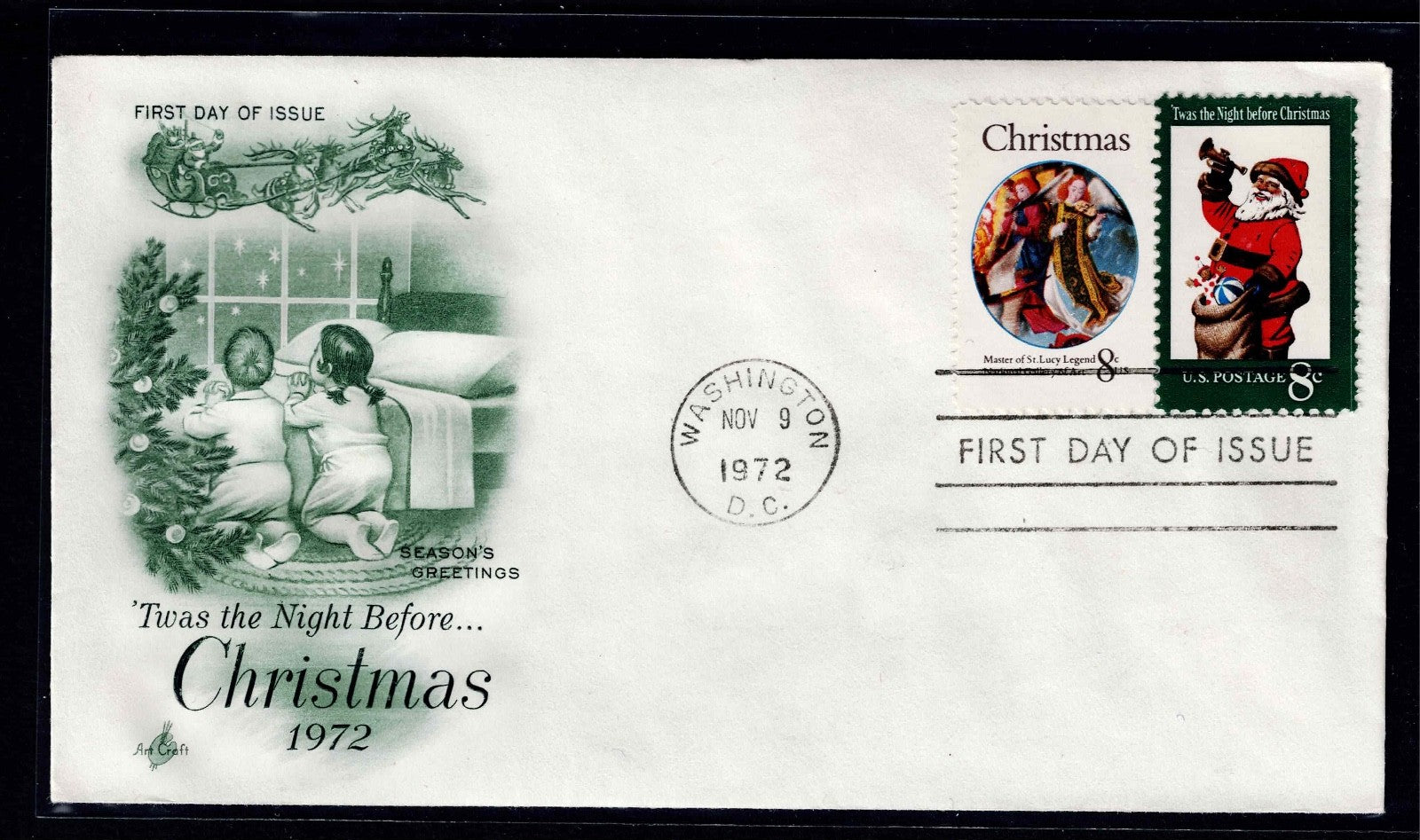 Christmas Stamped 1st First Day of Issue Envelopes,  Stocking Stuffer?14