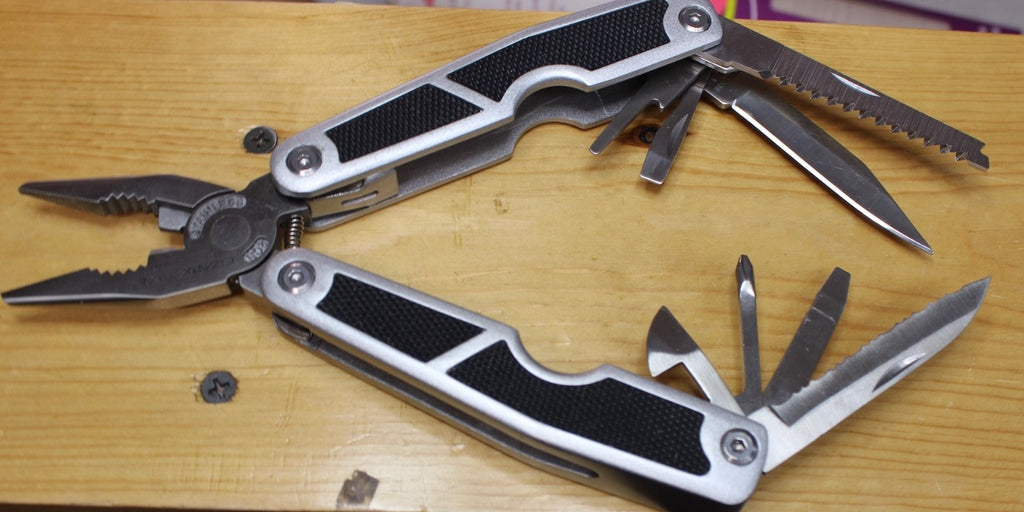 Ozark Trail Multi Tool, Unused, pristine 10 in One Pliers, saw knife can opener0