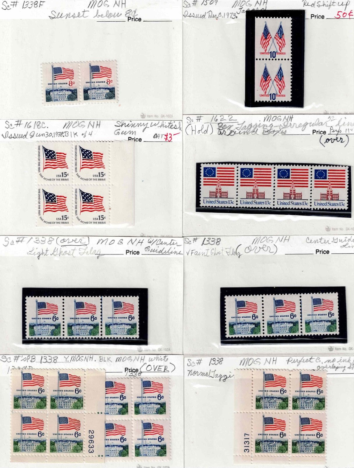 FLAGS FLAGS FLAGS!!!!!!N 200 US Postage Stamps Mint Condition $66 CAT7