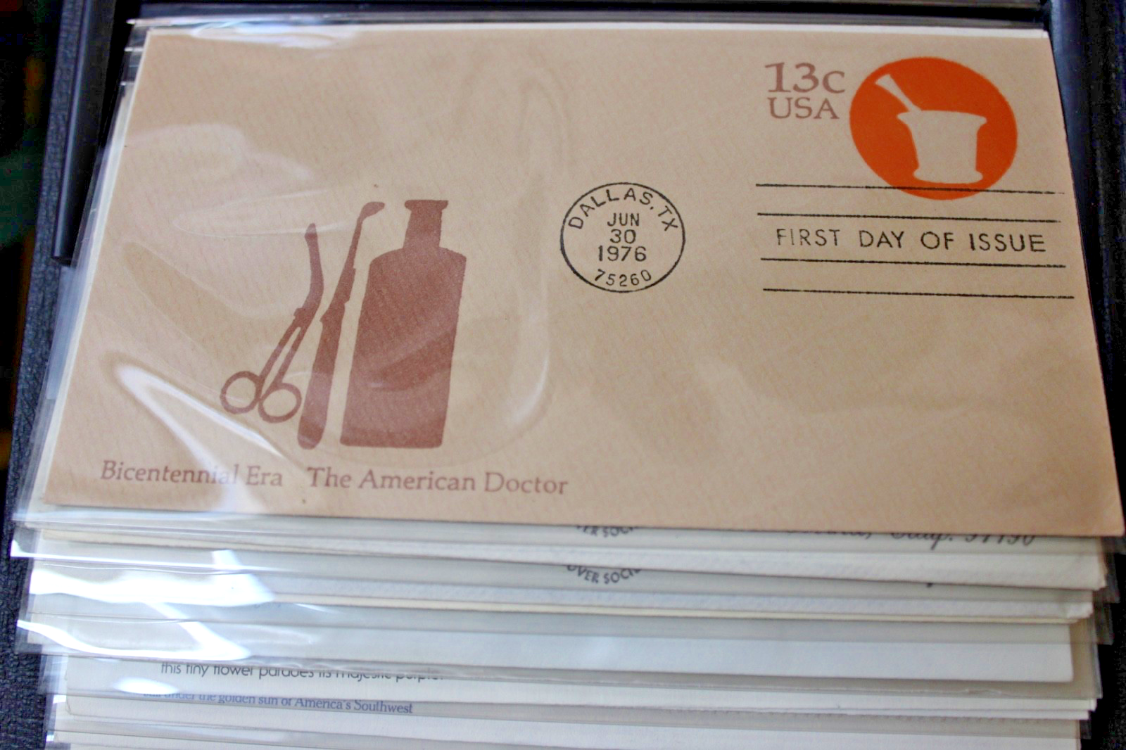 Professional album with 100, 1st Day of Issue and Other Commemorative Covers.15