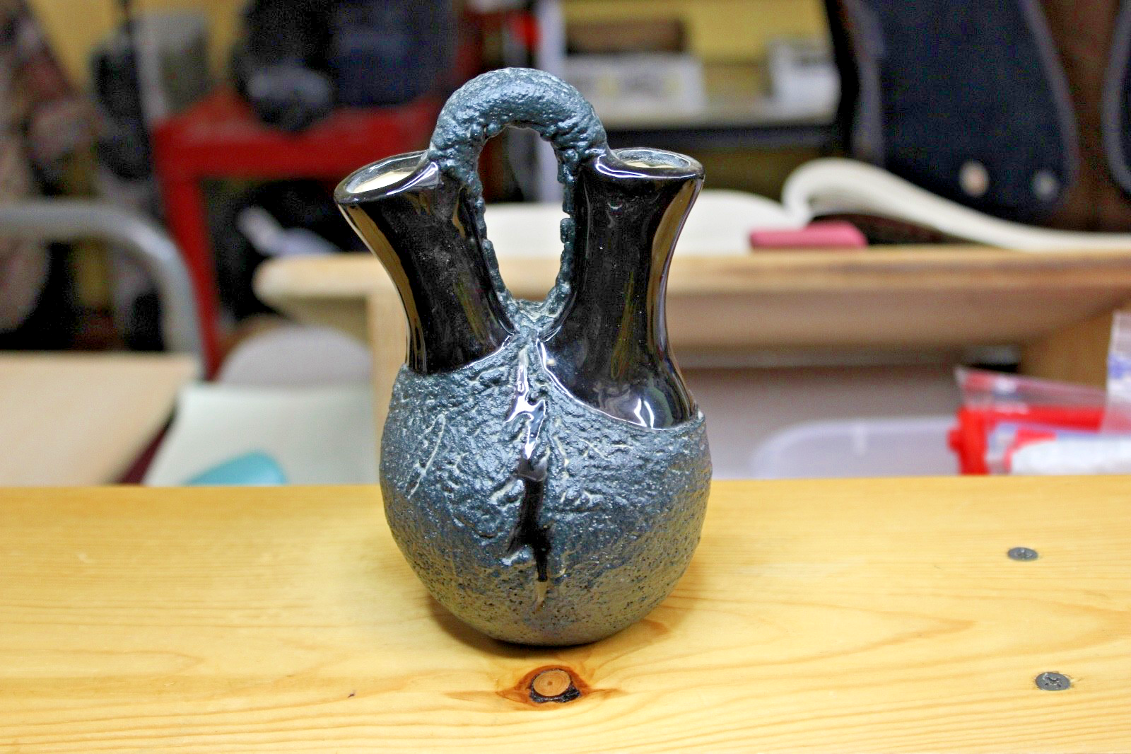 Ceramic Native American Wedding Vase  Signal to husband!1