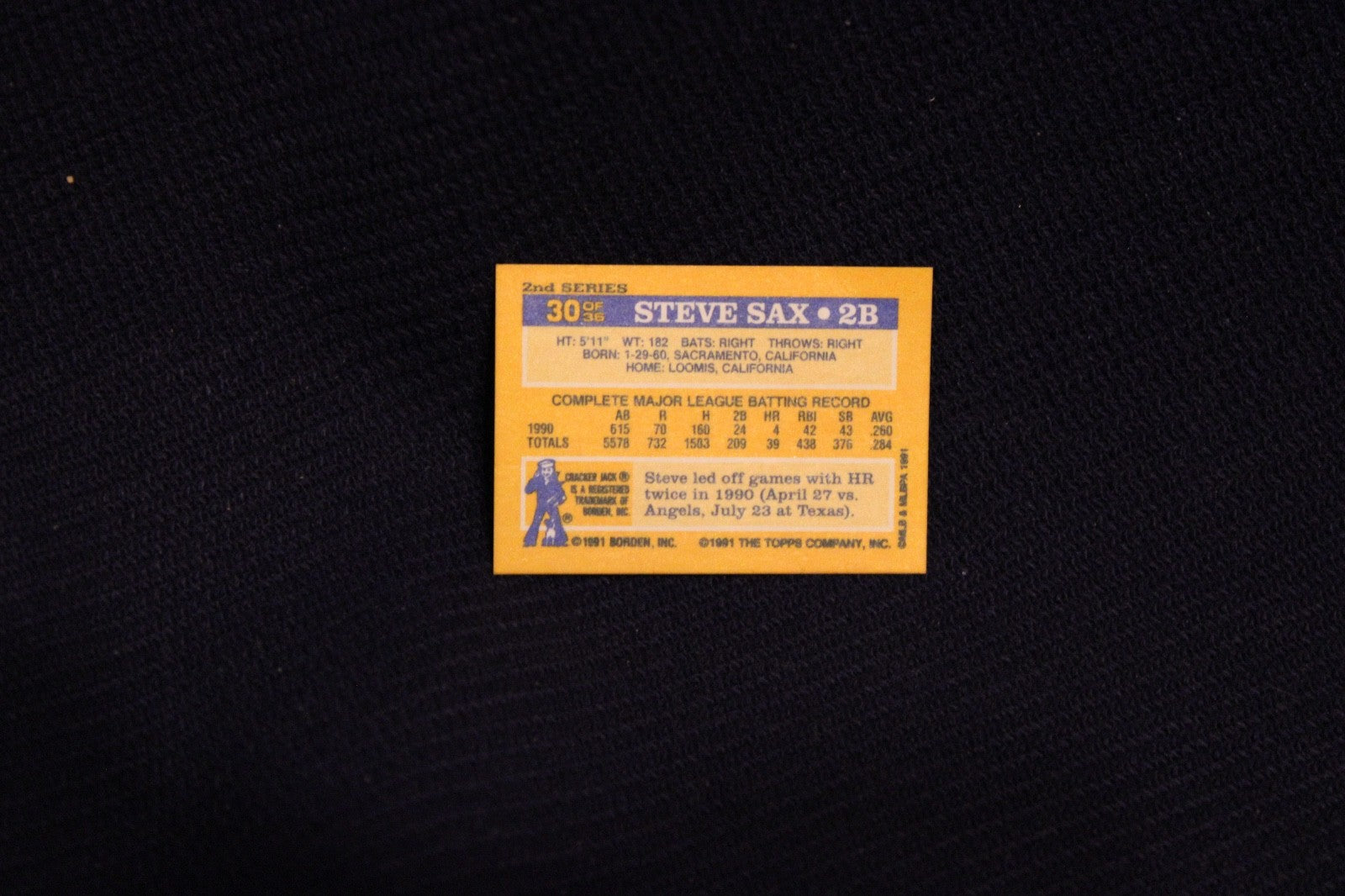 Cracker Jacks NIB   Baseball Cards inside are 1991 40th Anniversary TOPPS ! WOW3