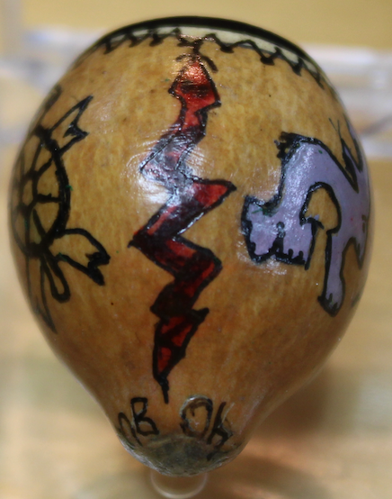 Mini Decorated gourds Unusual, stunning, craftsmanship SW Native Amarican Design12