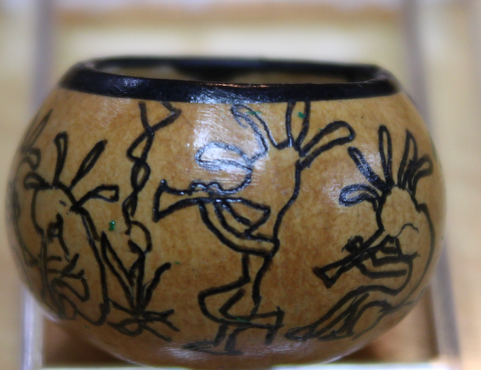 Mini Decorated gourds Unusual, stunning, craftsmanship SW Native Amarican Design16