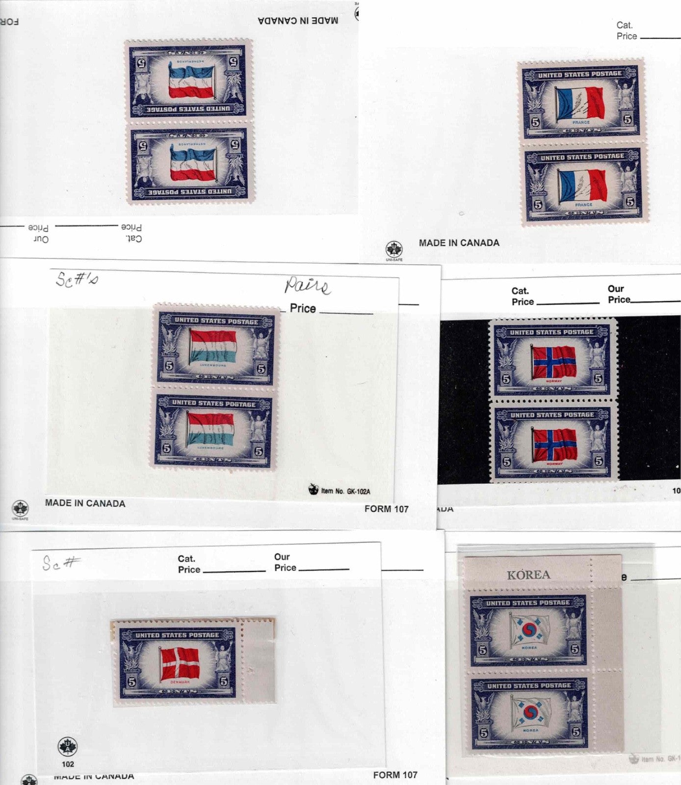 FLAGS FLAGS FLAGS!!!!!!N 200 US Postage Stamps Mint Condition $66 CAT1