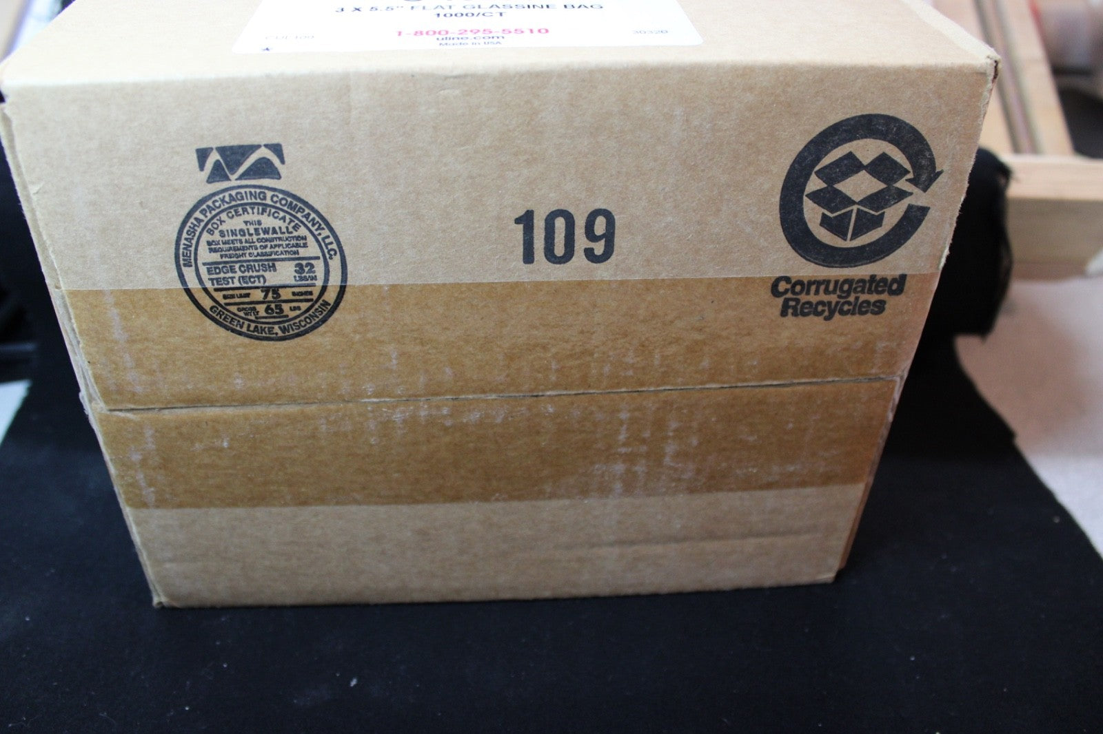 ULINE S-13251 3 x 5.5" FLAT GLASSINENBAGS Open Box aprox 725/CT1