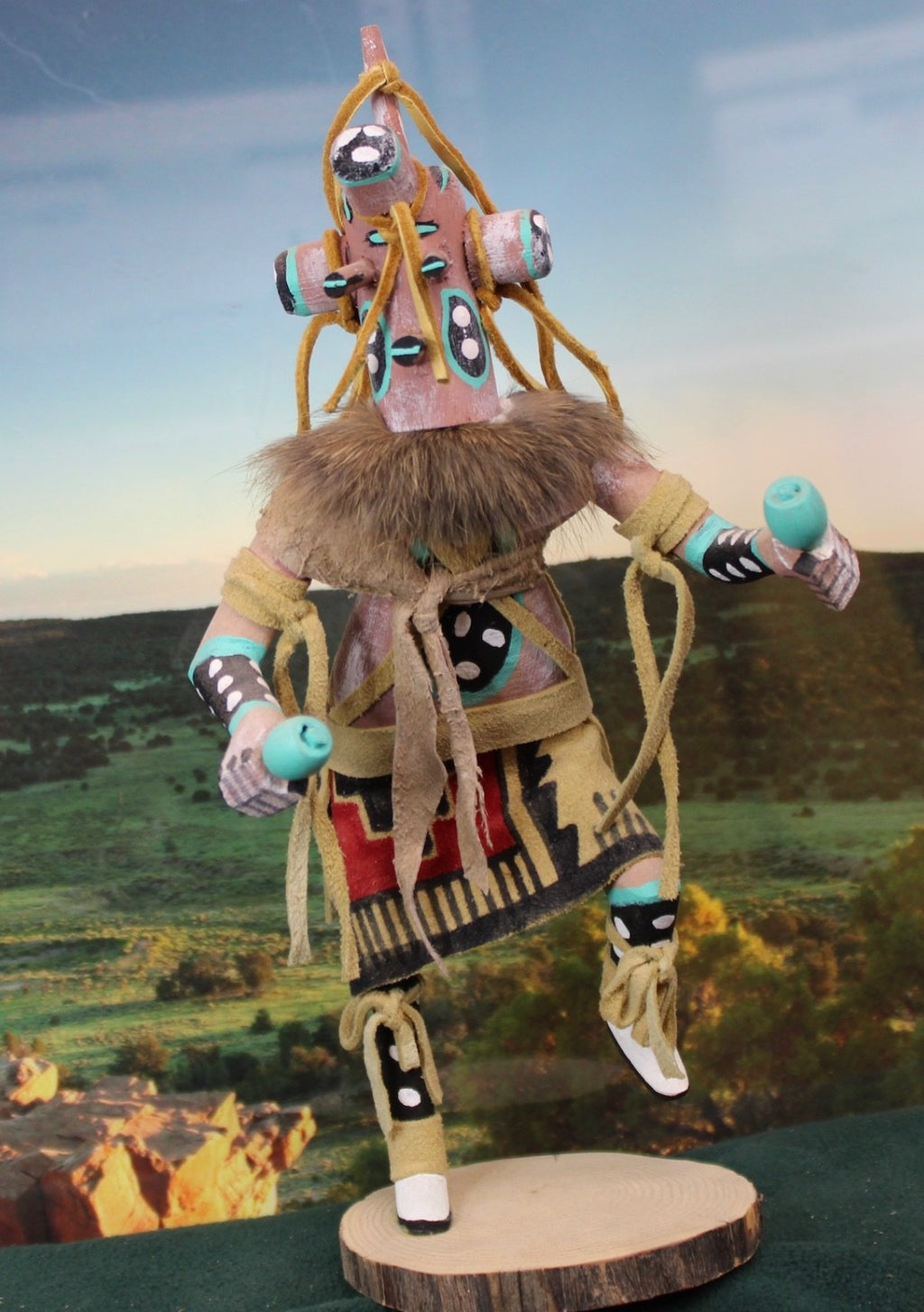 Mudhead Warrior  Navajo Kachina Doll 10 1/2" Tall. 4" Wide by  R Argo!!!0