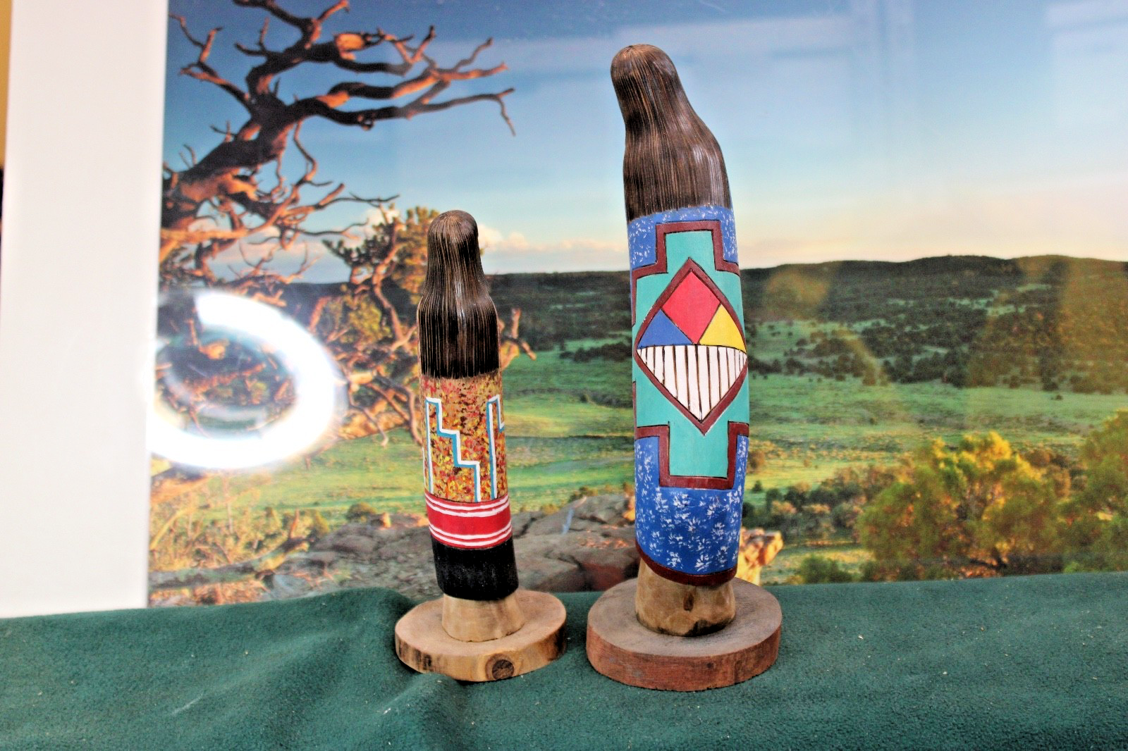 Mother Daughter Kachinas Mother leaning over telling daughter about Great Spirit1