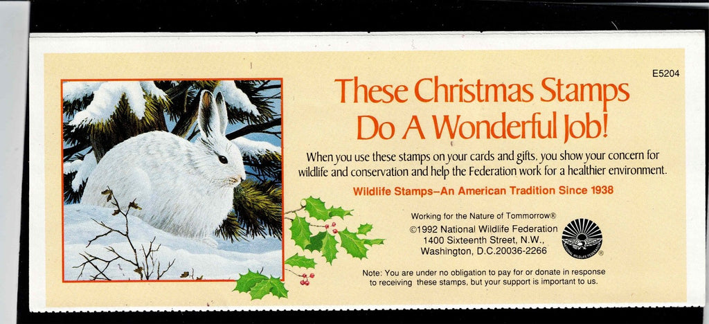 Christmas  Wildlife Stamps Cinderella Stamps , Stickers Starting 196818