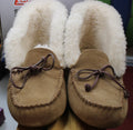 Mens Furry Slippers!! Size 10 Tan Slip ons Medium Tall Comfy & Warm!!Excellent!0