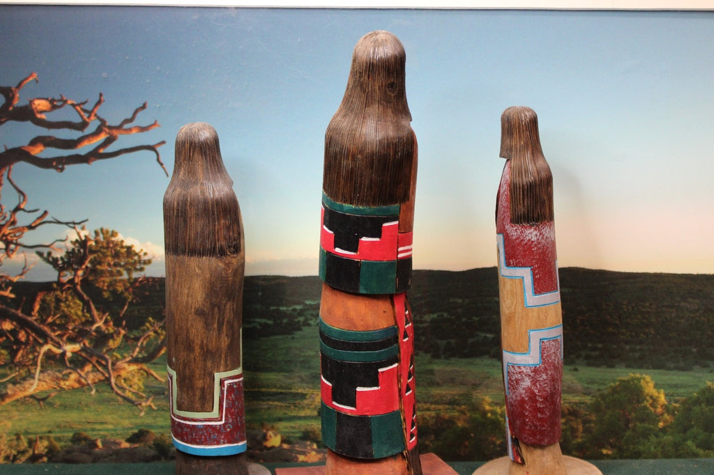 3 Kachina dolls, day out on the country,. Pristine shape!!3