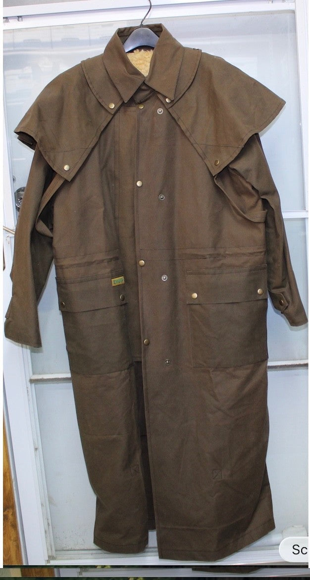 Womens TRENCE COAT DOWNUNDER 4 PIECE SET, VEST, LEGGINS & COWBOY HAT!! OILSKIN0