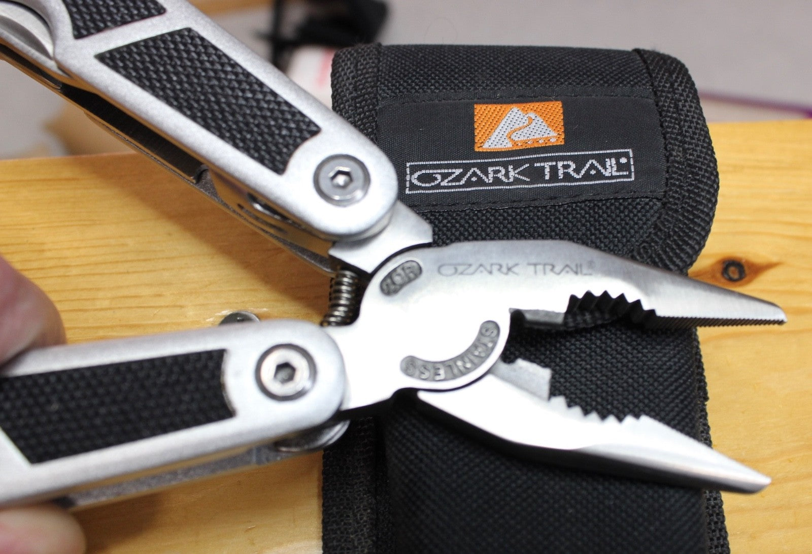 Ozark Trail Multi Tool, Unused, pristine 10 in One Pliers, saw knife can opener1