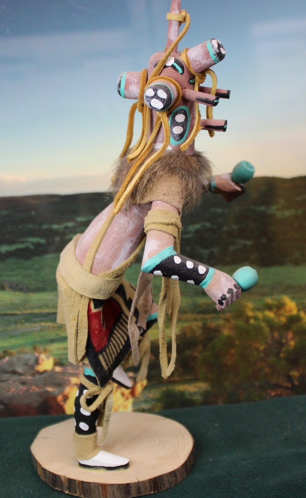 Mudhead Warrior  Navajo Kachina Doll 10 1/2" Tall. 4" Wide by  R Argo!!!3