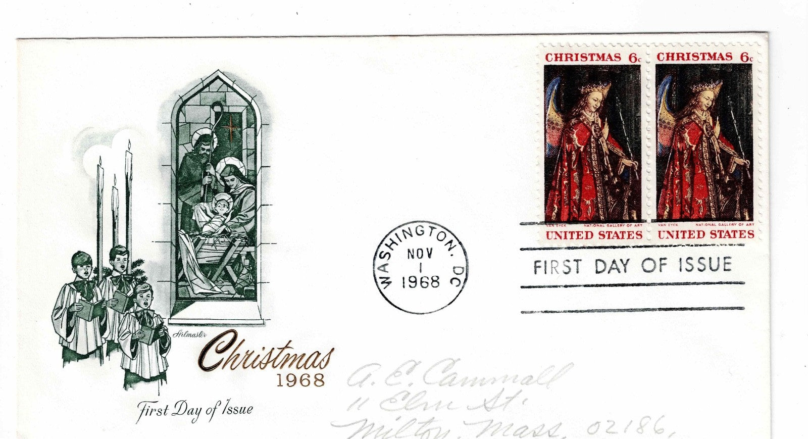Christmas Stamped 1st First Day of Issue Envelopes,  Stocking Stuffer?5
