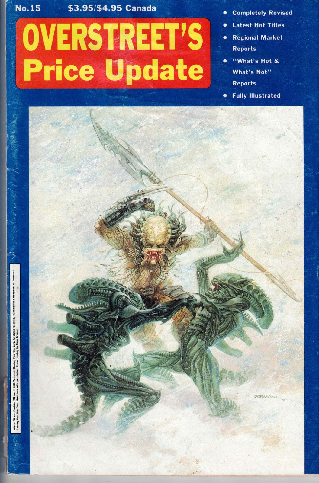 OVERSTREET'S Price Guide Update No. 15.  1990 for Comic Books Used0