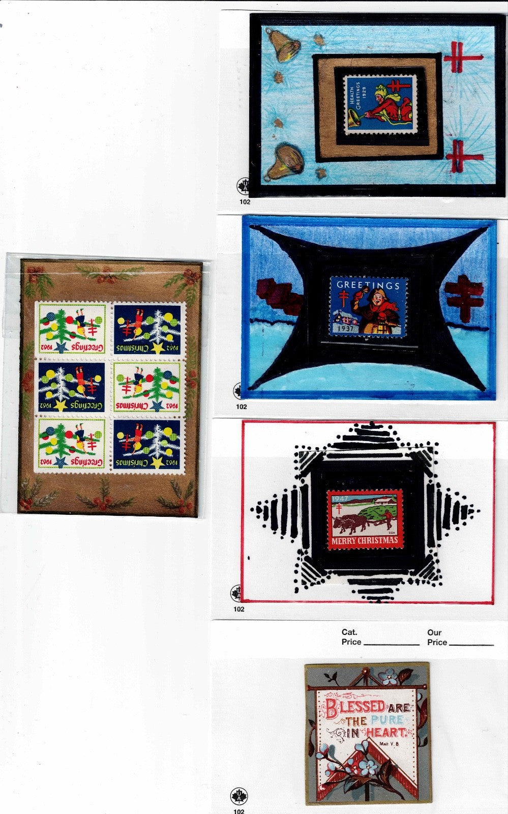 Mul Plate Blocks of US Christmas Stamps  use them give them as presents or Horde1