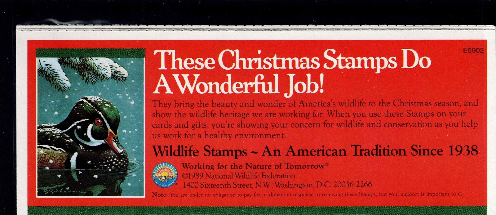 Christmas  Wildlife Stamps Cinderella Stamps , Stickers Starting 19680