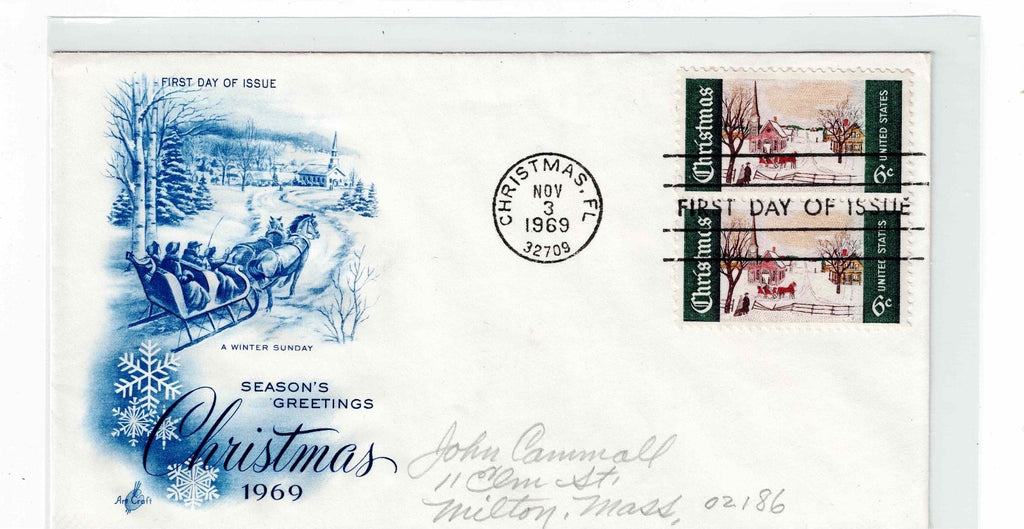 Christmas Stamped 1st First Day of Issue Envelopes,  Stocking Stuffer?11