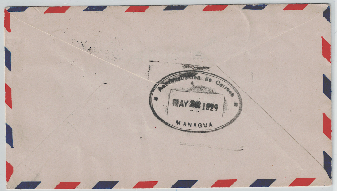 1929 1st Flight Cover MIAMI * CENTRAL AMERICA FAM ROUTE 5. NICELY KEPT ENVELOPE1