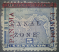 Canal Zone Scott #12 5c Blue Stamp Antique N in CANAL VERY RARE0