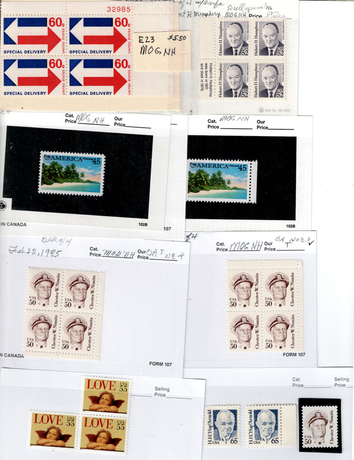 US MINT STATE High Denomination Stamps $160 FACE $239 Retail2