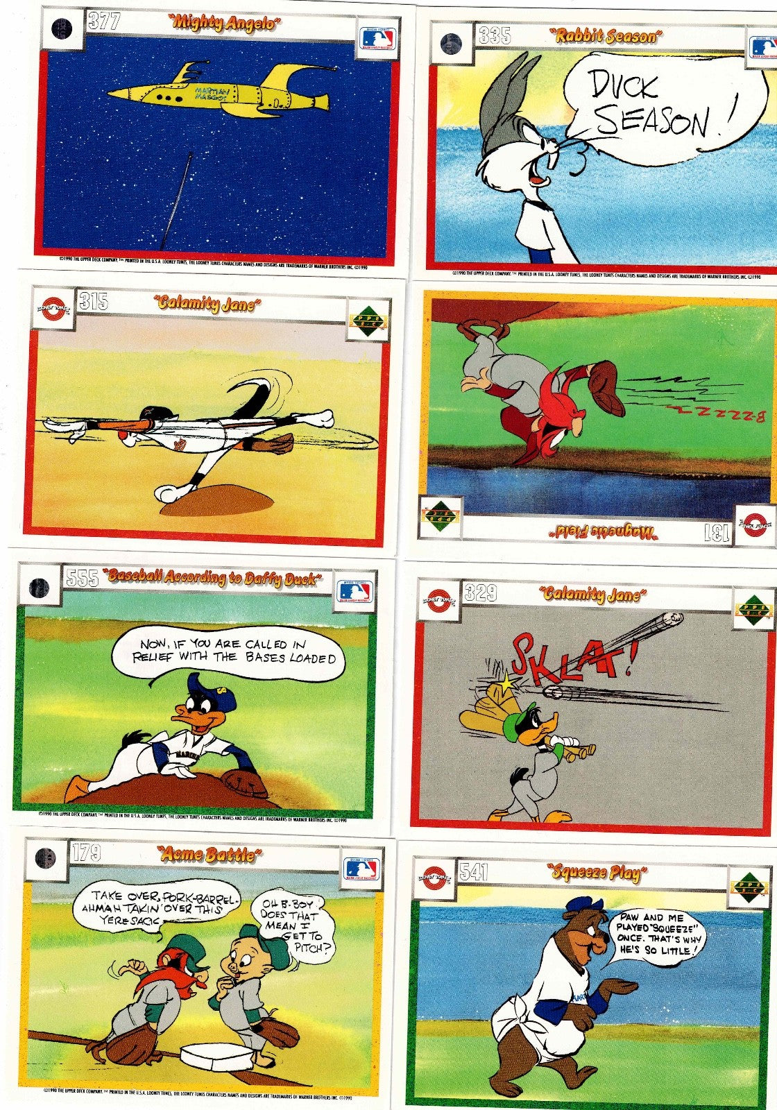 1990 Comic Ball Looney Tunes 13 Cards Reminds me of  ole Funnies in Newspapers!1