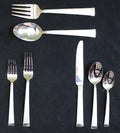 100 piece MIKASA TAYLOR FROST VINTAGE STAINLESS STEEL FROSTED HADLES FLATWARE0