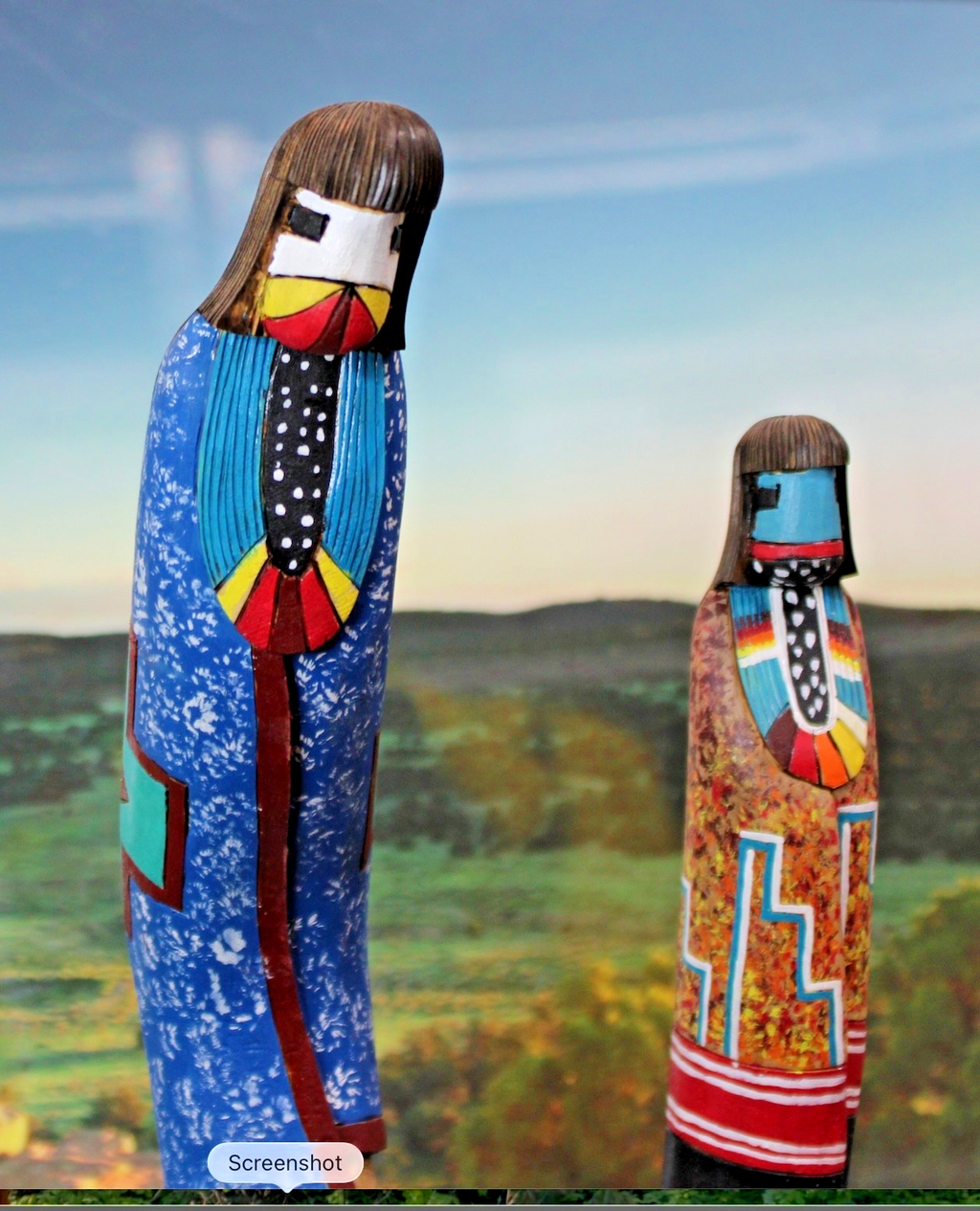 Mother Daughter Kachinas Mother leaning over telling daughter about Great Spirit5