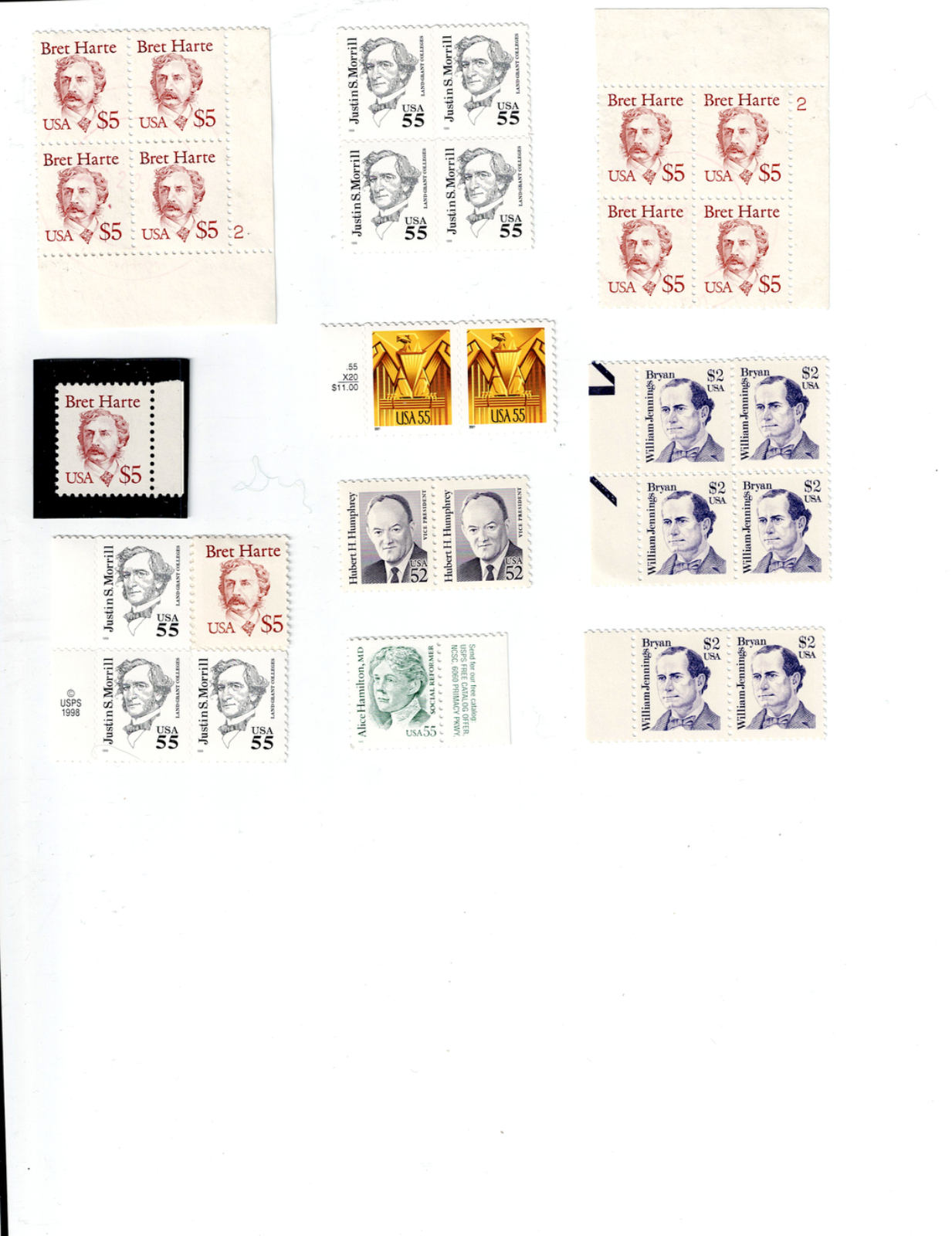 US MINT STATE High Denomination Stamps $160 FACE $239 Retail3