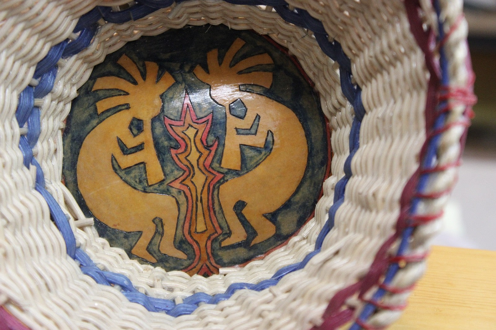 Handmade Southwest Indian designed Basket with a surprise!5