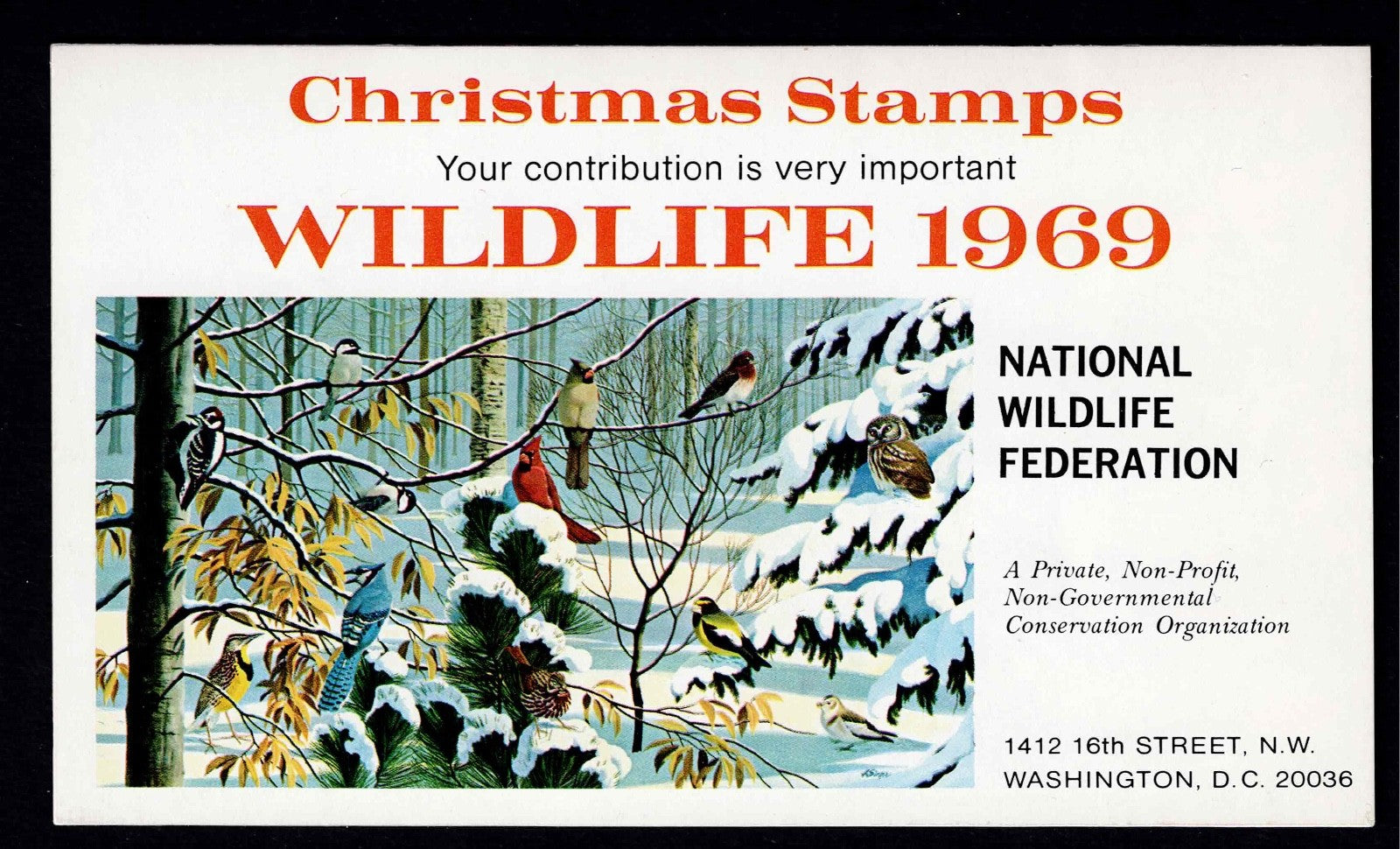 Christmas  Wildlife Stamps Cinderella Stamps , Stickers Starting 19686
