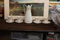 Hot Chocollate Service. Tall Pitcher with 4 cup & saucer set Dainty flowery0