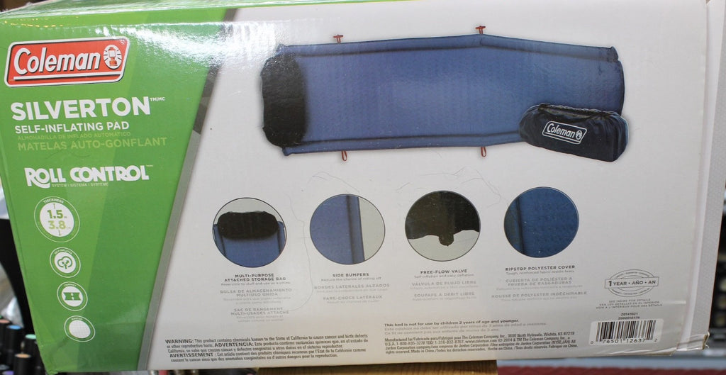 Coleman Silverton Twin Size SelfInflating Camping Pad  Blue1